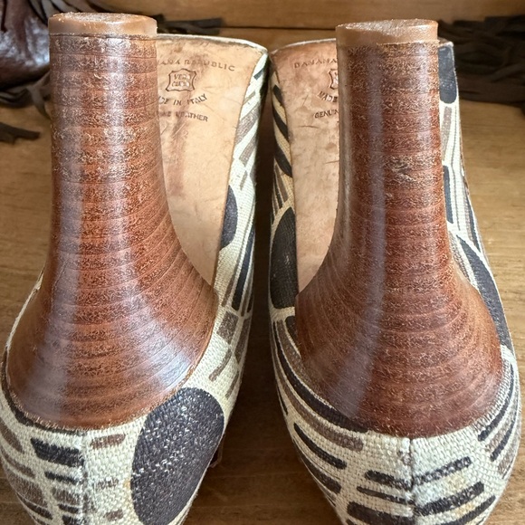 Banana Republic Linen and Leather Brown Pumps Size 7.5 - Picture 8 of 9